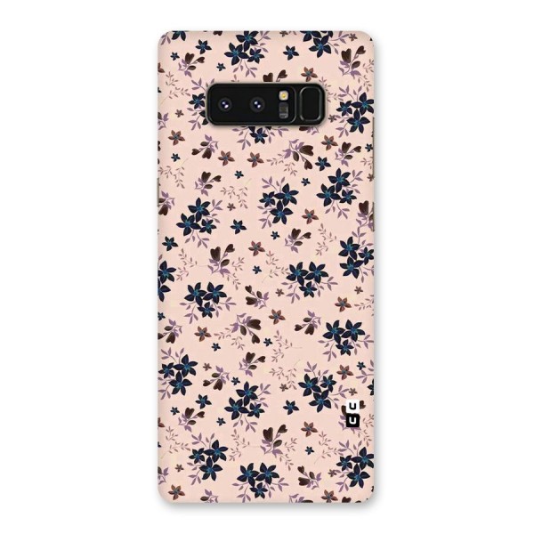 Blue Peach Floral Back Case for Galaxy Note 8