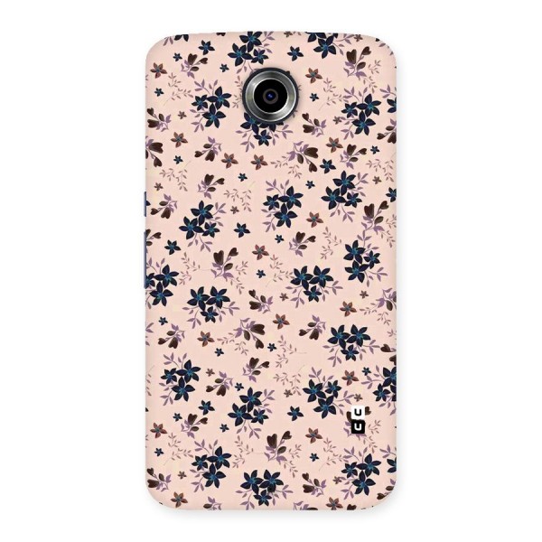 Blue Peach Floral Back Case for Nexsus 6