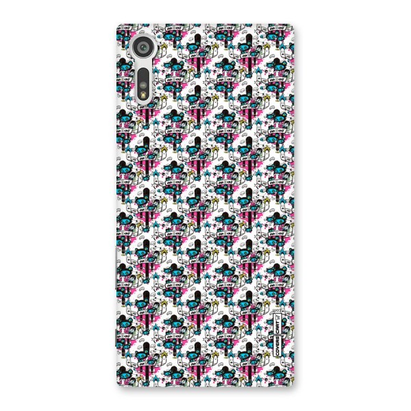 Blue Pink Pattern Back Case for Xperia XZ