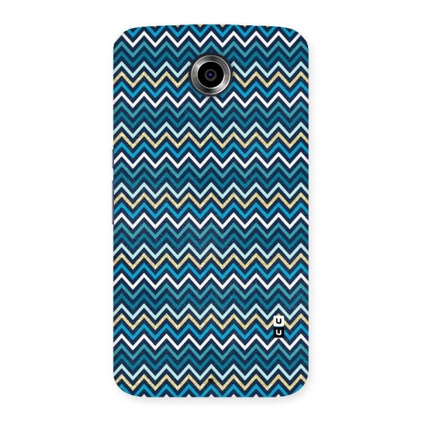 Blue Shades Chevron Pattern Back Case for Nexsus 6