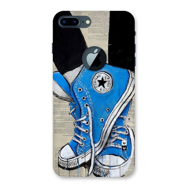 Blue Shoes Back Case for iPhone 7 Plus Logo Cut