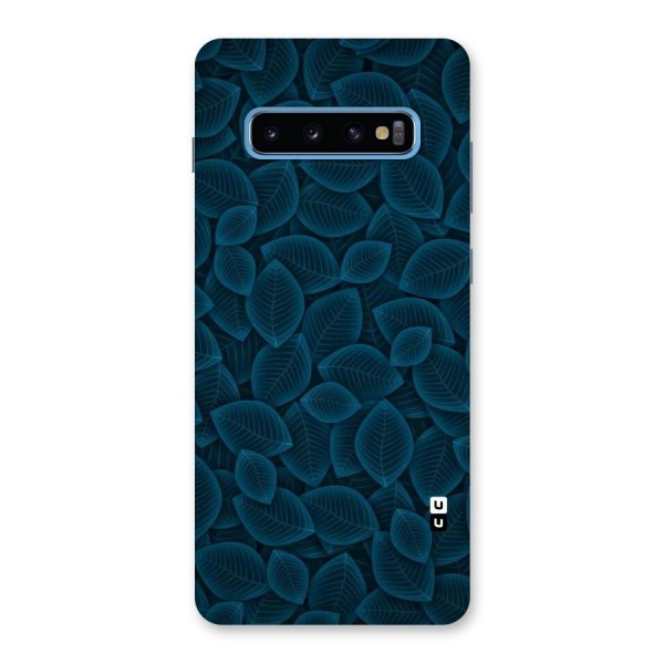 Blue Thin Leaves Back Case for Galaxy S10 Plus