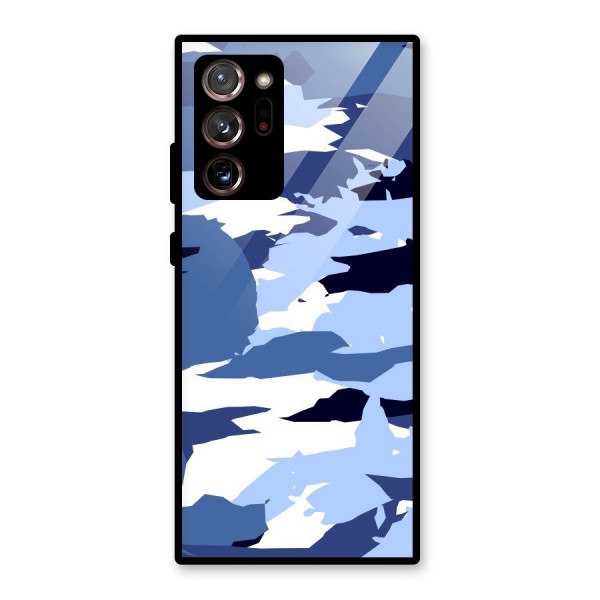 Blue White Canvas Glass Back Case for Galaxy Note 20 Ultra 5G