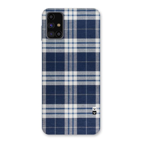 Blue White Check Back Case for Galaxy M31s