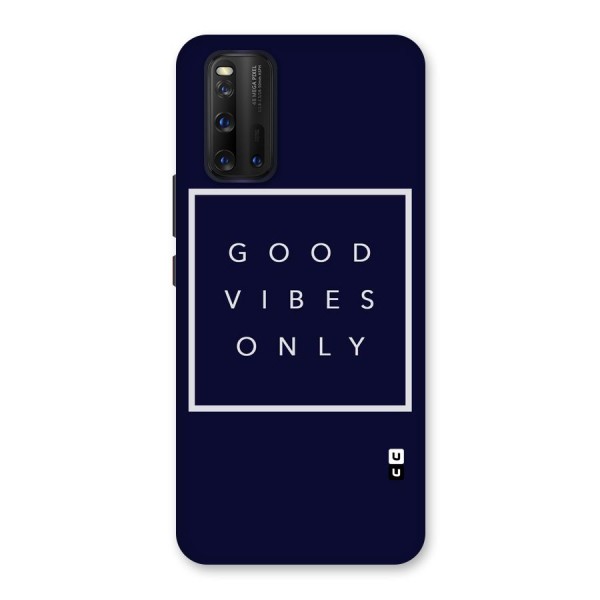 Blue White Vibes Back Case for Vivo iQOO 3