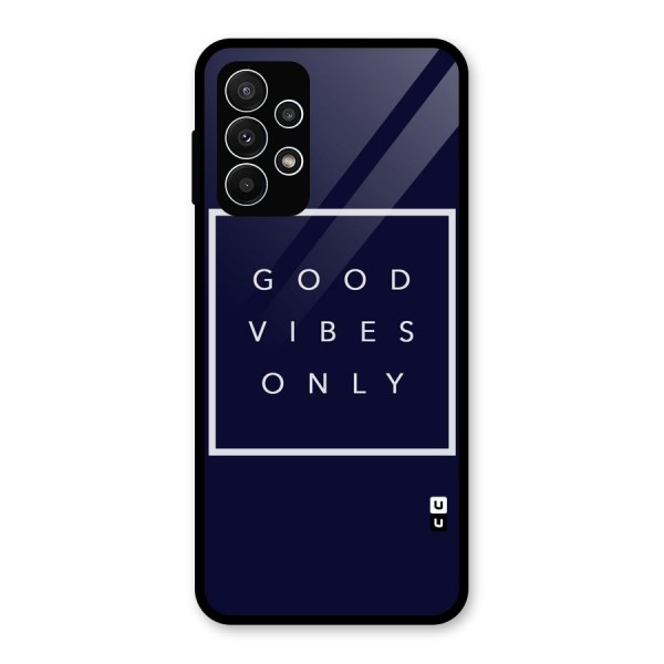 Blue White Vibes Glass Back Case for Galaxy A23