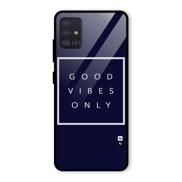 Blue White Vibes Glass Back Case for Galaxy A51