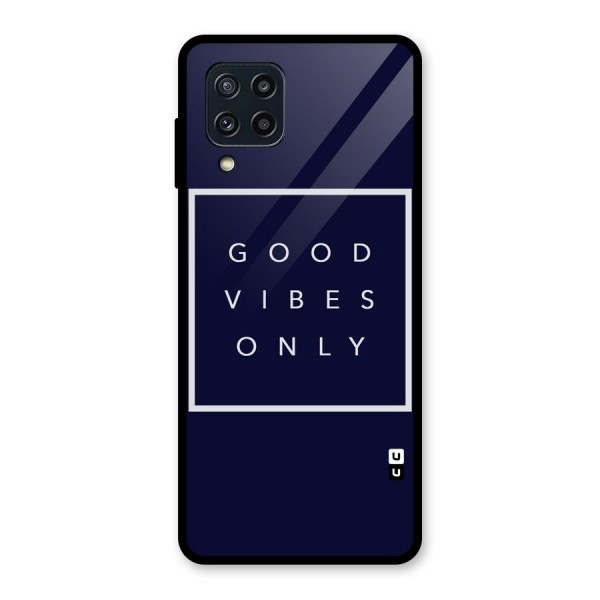 Blue White Vibes Glass Back Case for Galaxy M32