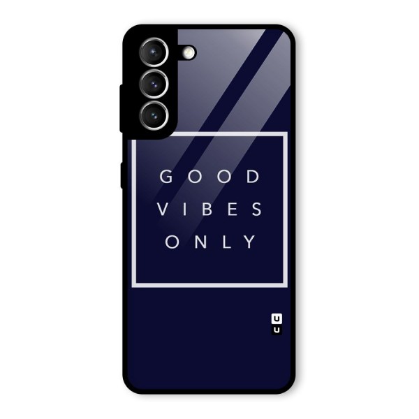 Blue White Vibes Glass Back Case for Galaxy S21 5G