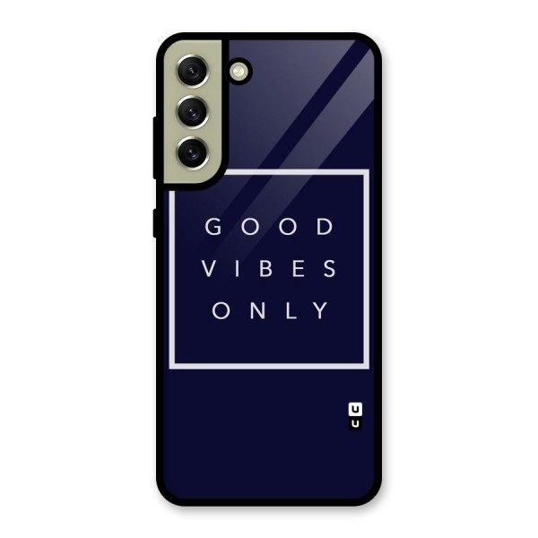 Blue White Vibes Glass Back Case for Galaxy S21 FE 5G