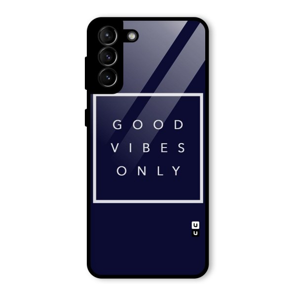 Blue White Vibes Glass Back Case for Galaxy S21 Plus