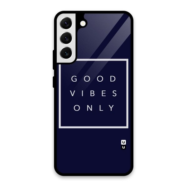 Blue White Vibes Glass Back Case for Galaxy S22 Plus 5G