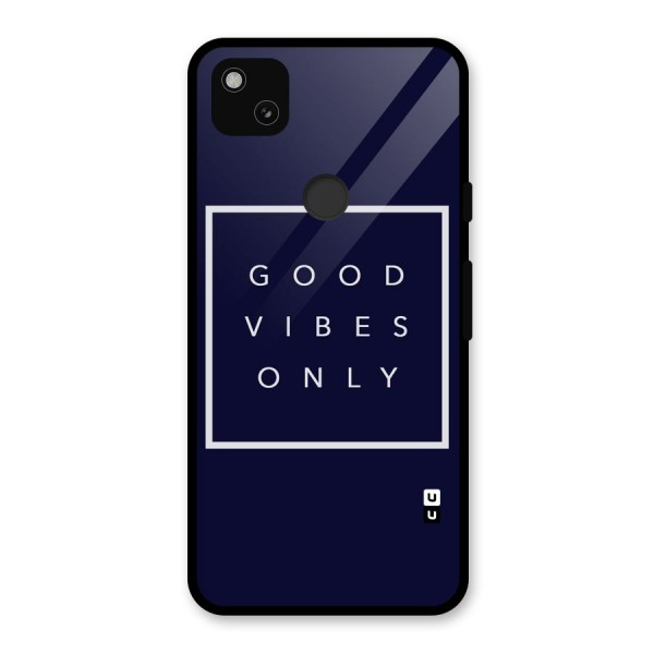 Blue White Vibes Glass Back Case for Google Pixel 4a