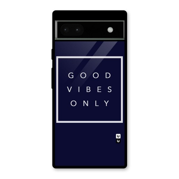 Blue White Vibes Glass Back Case for Google Pixel 6a