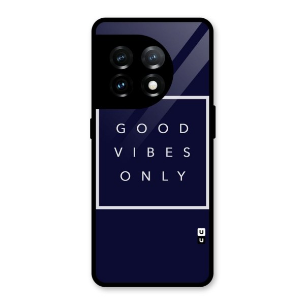 Blue White Vibes Glass Back Case for OnePlus 11