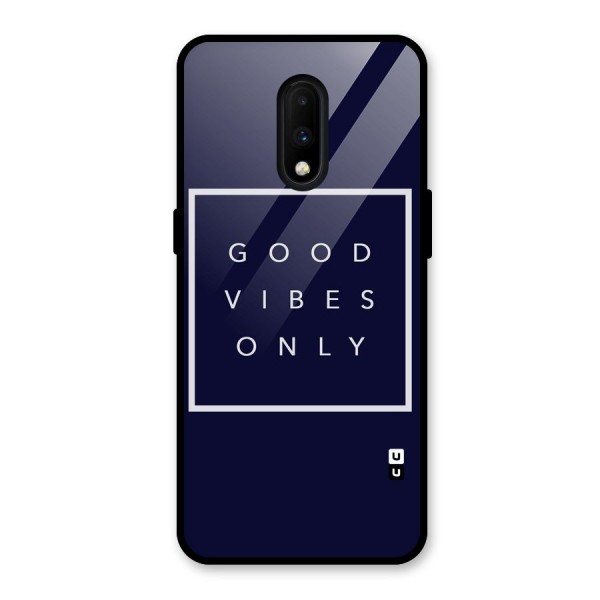 Blue White Vibes Glass Back Case for OnePlus 7