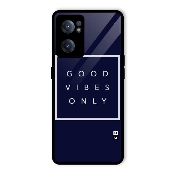 Blue White Vibes Glass Back Case for OnePlus Nord CE 2 5G