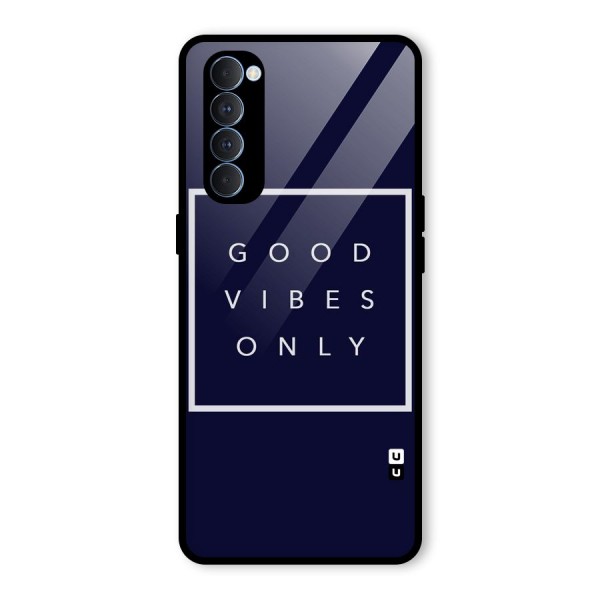 Blue White Vibes Glass Back Case for Oppo Reno4 Pro