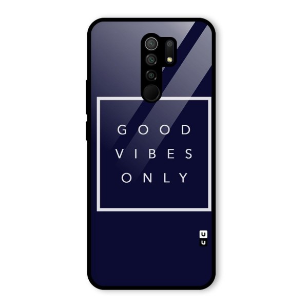 Blue White Vibes Glass Back Case for Poco M2