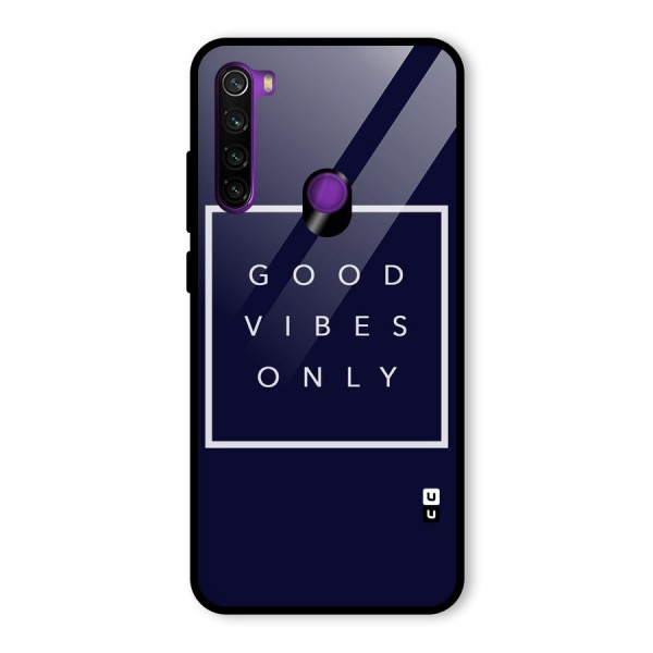 Blue White Vibes Glass Back Case for Redmi Note 8