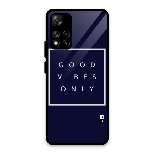 Blue White Vibes Glass Back Case for Xiaomi 11i HyperCharge 5G