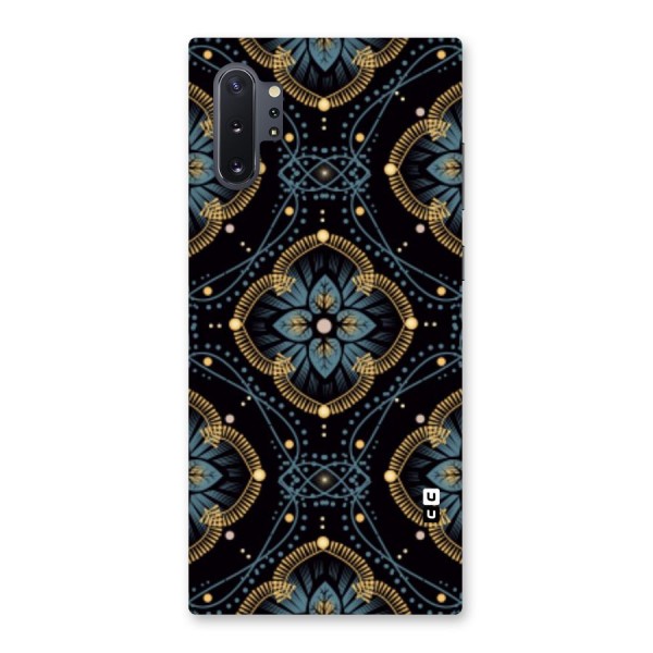Blue With Black Flower Back Case for Galaxy Note 10 Plus