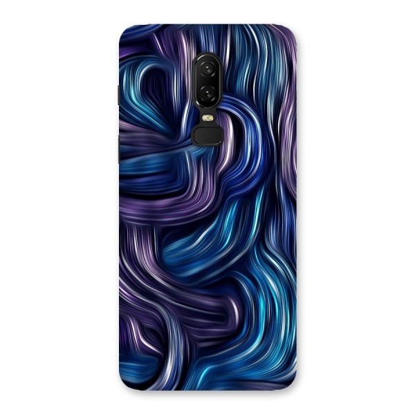 Blue and Purple Oil Paint Back Case for OnePlus 6