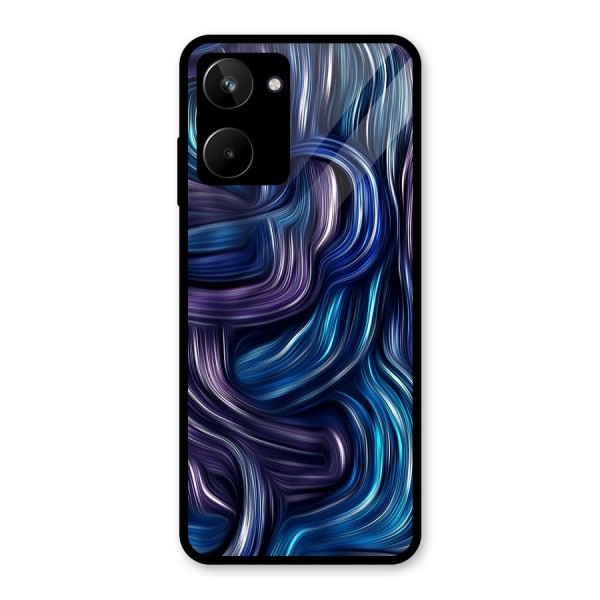Blue and Purple Oil Paint Glass Back Case for Realme 10