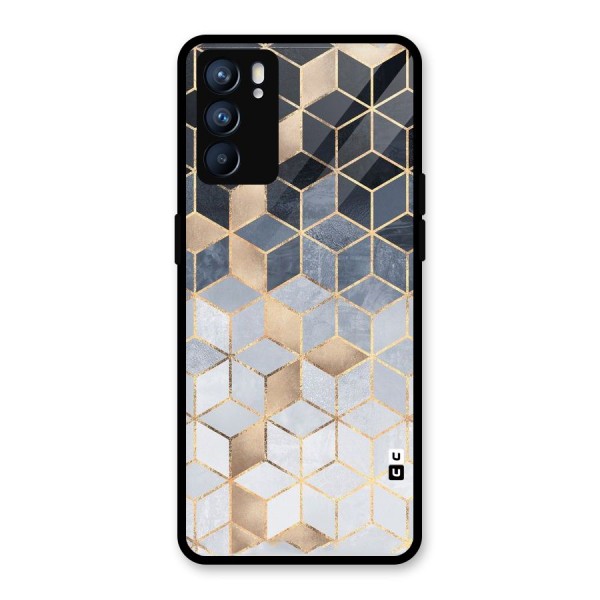 Blues And Golds Glass Back Case for Oppo Reno6 5G