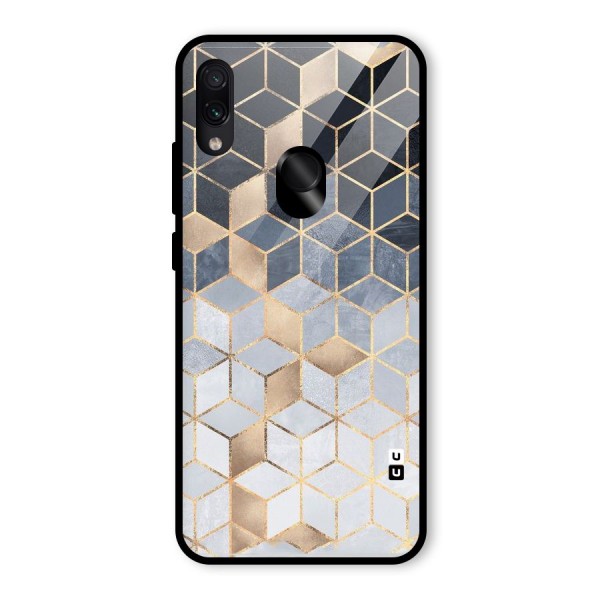 Blues And Golds Glass Back Case for Redmi Note 7