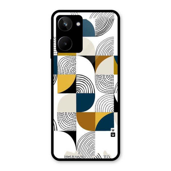 Boxes Pattern Glass Back Case for Realme 10