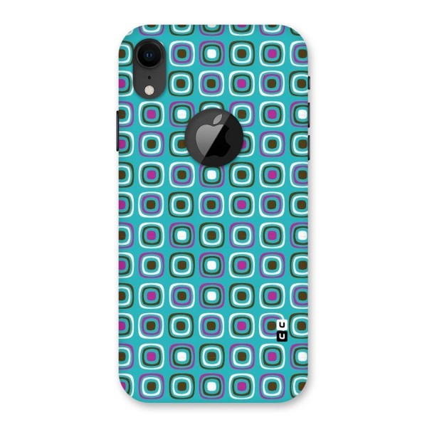 Boxes Tiny Pattern Back Case for iPhone XR Logo Cut