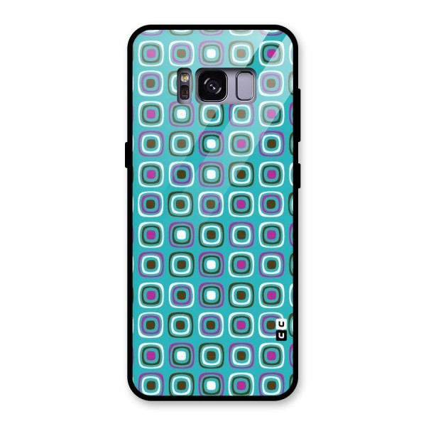 Boxes Tiny Pattern Glass Back Case for Galaxy S8