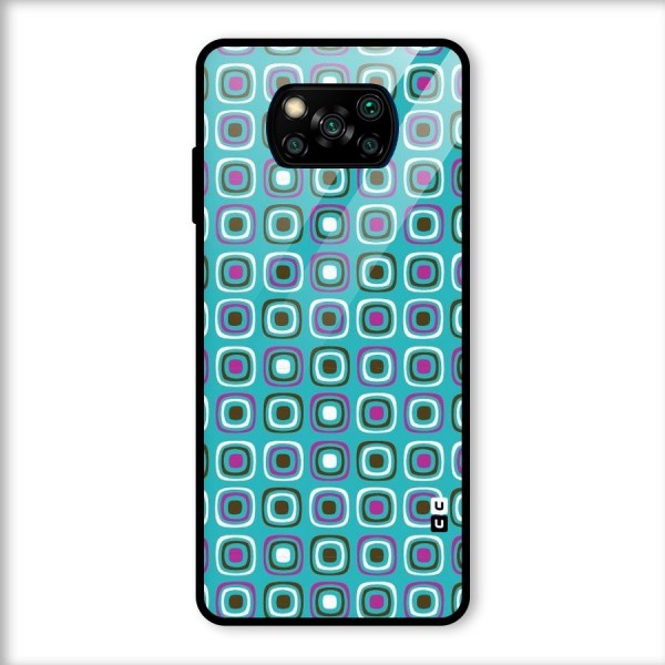 Boxes Tiny Pattern Glass Back Case for Poco X3