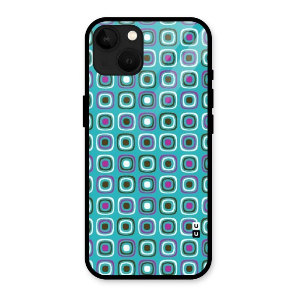 Boxes Tiny Pattern Glass Back Case for iPhone 13