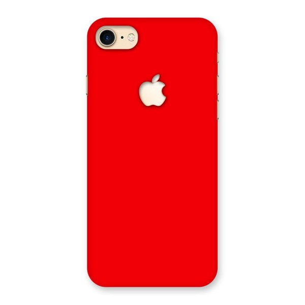 Bright Red Back Case for iPhone 7 Apple Cut