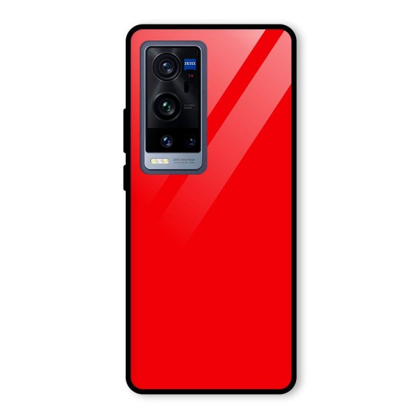 Bright Red Glass Back Case for Vivo X60 Pro Plus
