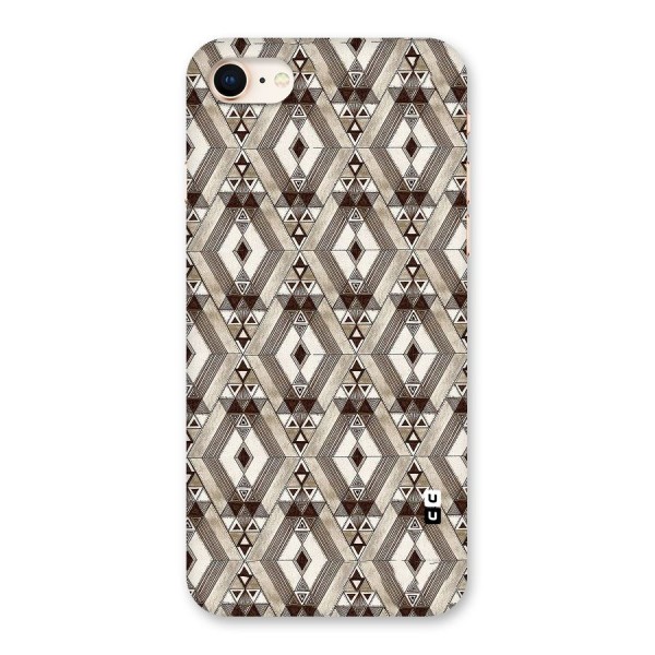 Brown Abstract Design Back Case for iPhone 8