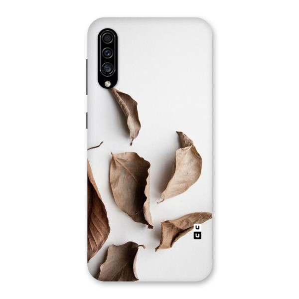 Brown Dusty Leaves Back Case for Galaxy A30s