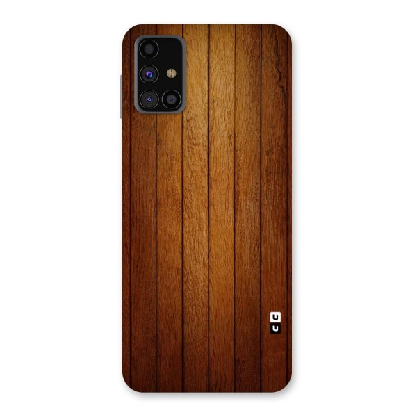 Brown Wood Design Back Case for Galaxy M31s
