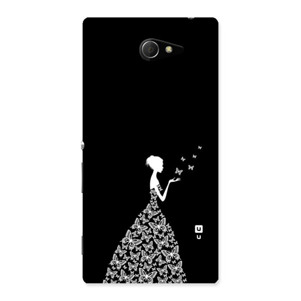 Butterfly Dress Back Case for Sony Xperia M2