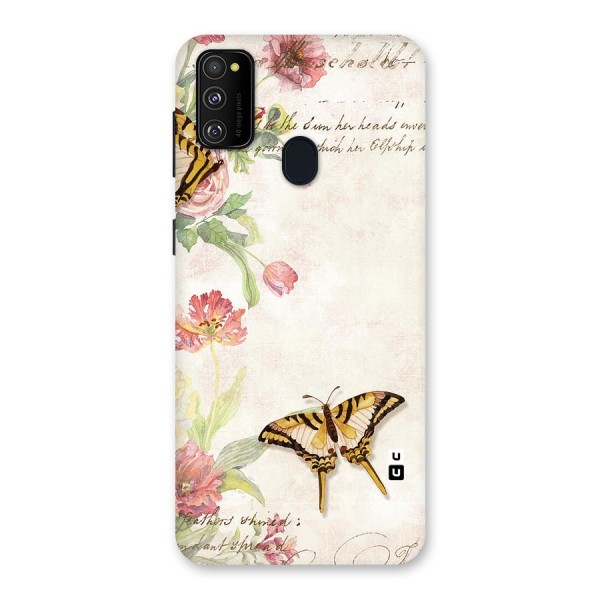 Butterfly Floral Back Case for Galaxy M30s