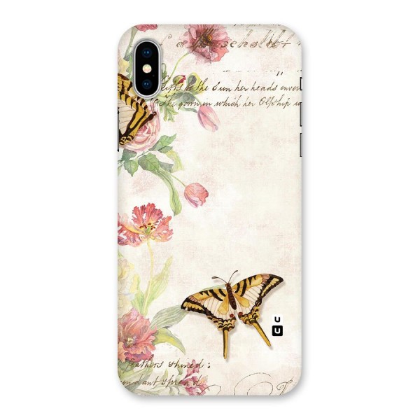 Butterfly Floral Back Case for iPhone X