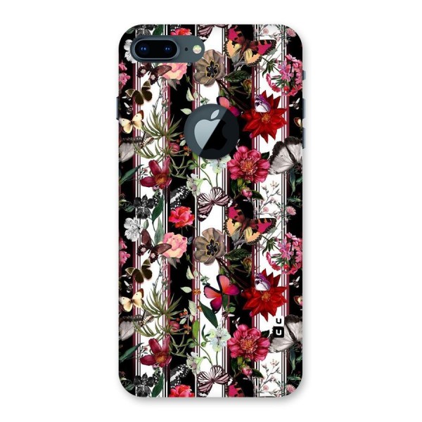 Butterfly Flowers Back Case for iPhone 7 Plus Logo Cut