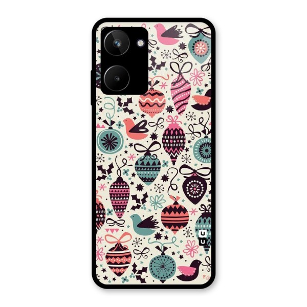 Celebration Pattern Glass Back Case for Realme 10