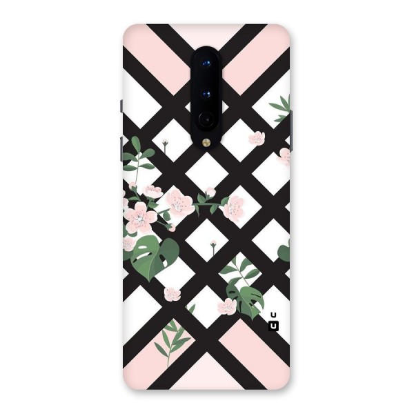 Check Floral Stripes Back Case for OnePlus 8