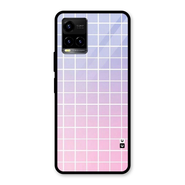 Check Shades Glass Back Case for Vivo Y21 2021
