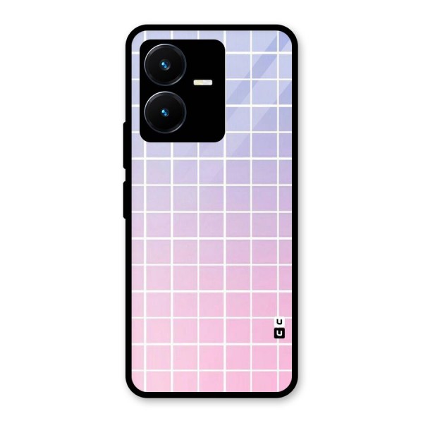 Check Shades Glass Back Case for Vivo Y22