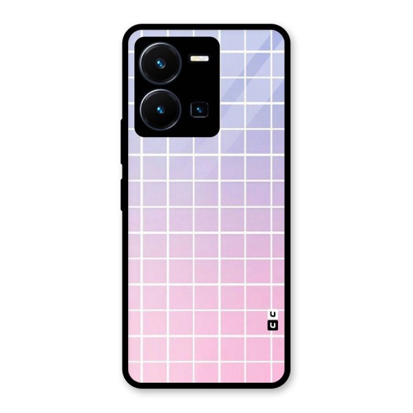 Check Shades Glass Back Case for Vivo Y35