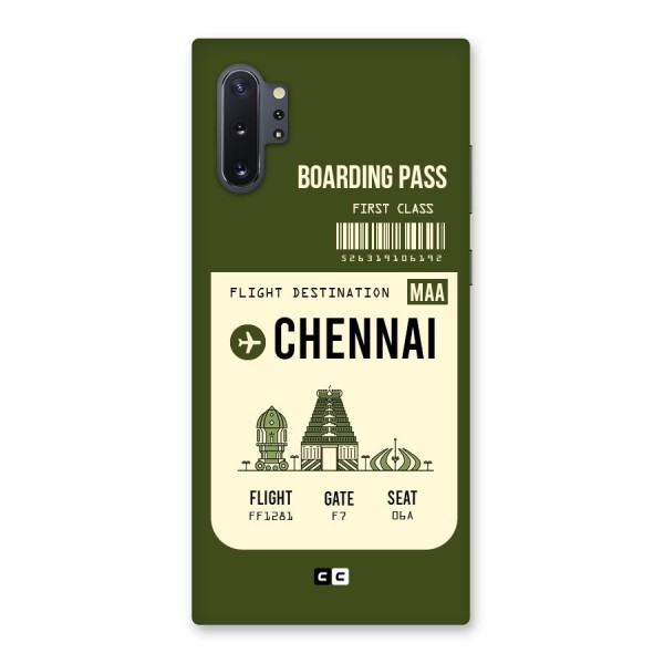 Chennai Boarding Pass Back Case for Galaxy Note 10 Plus